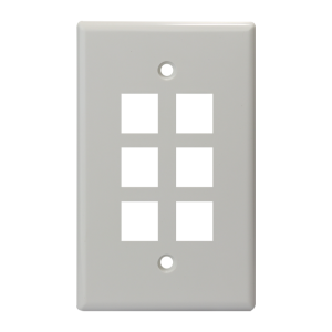 Keystone Midi Plate 6 Port UL