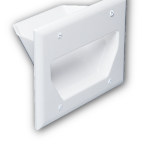 3 gang recessed low voltage cable plate