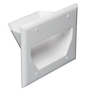 3-Gang Recessed Low Voltage Cable Plate