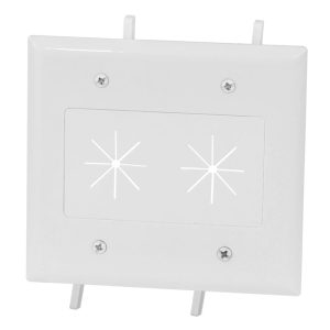 Cable Plate with Flexible Opening, 2-Gang