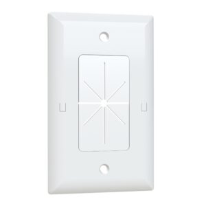 1 gang split plate w/ flexible opening