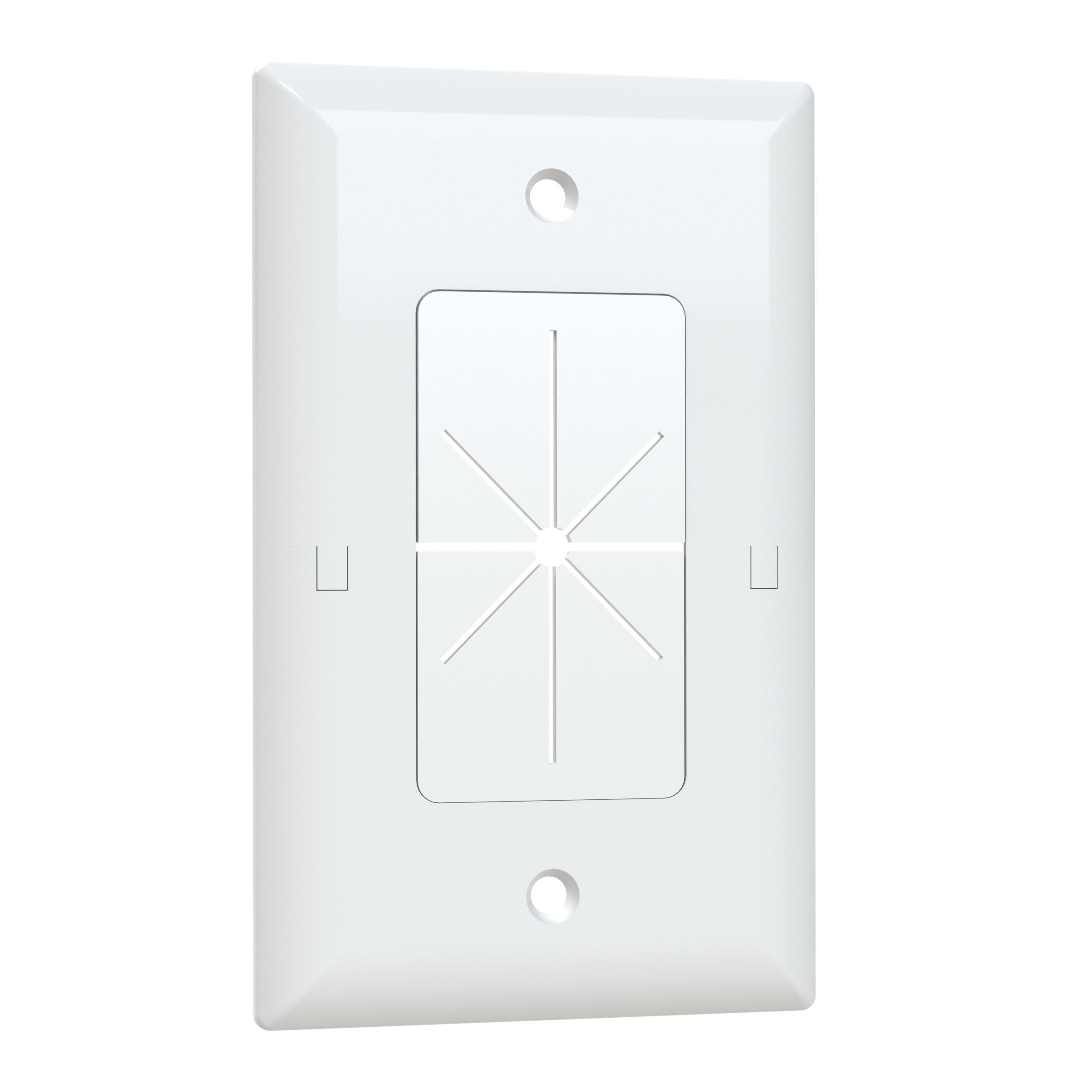 1 gang split plate w/ flexible opening