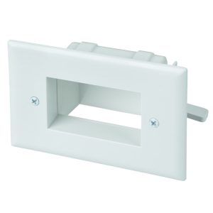 Easy Mount Recessed Low Voltage Cable Plate