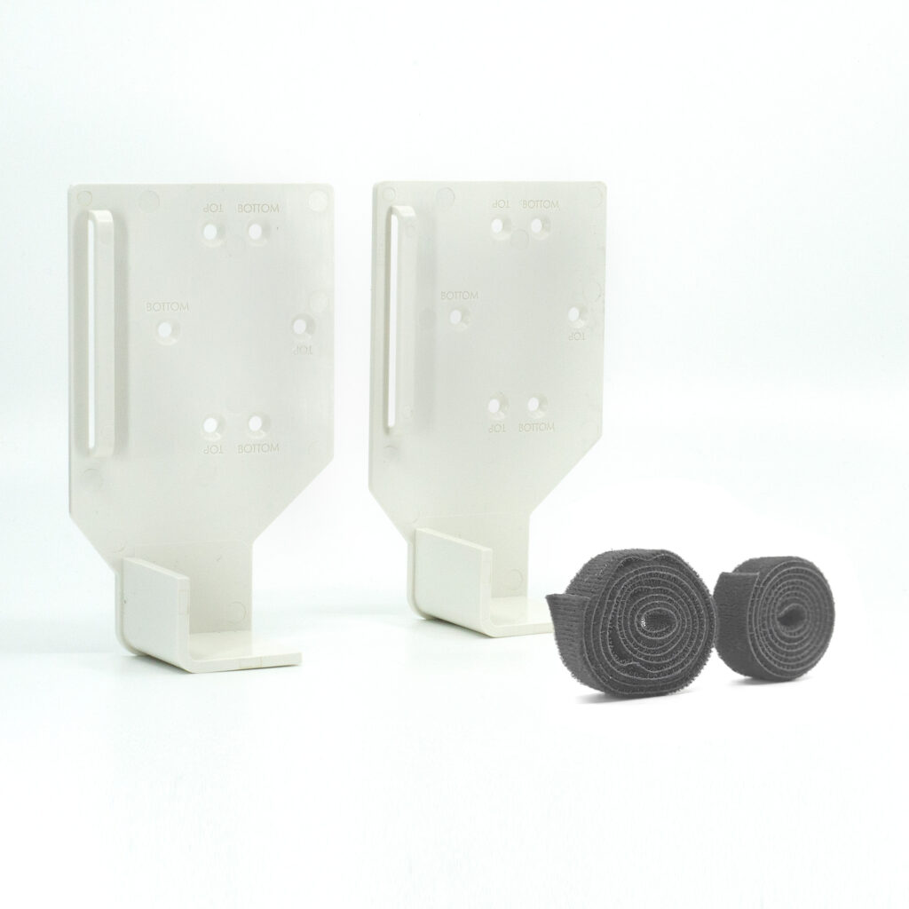 dual abs plastic brackets with 30 inch velcro straps