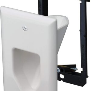 1 gang recessed lv cable plate w/ lv bracket