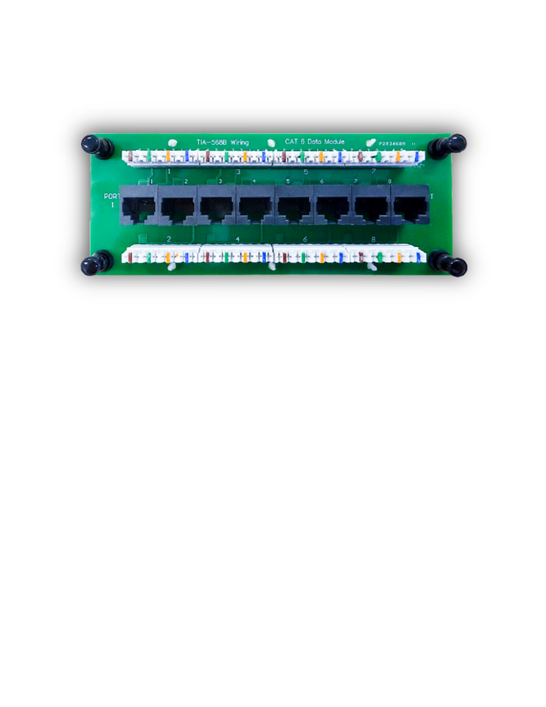 8 port cat6 data module tia568b